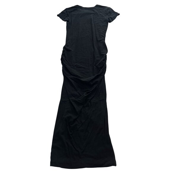 Standard James Perse Ruched T-Shirt Dress in Black - Picture 4 of 6